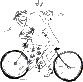 Dwoje ludzi na jednym rowerze