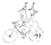 Logo rajdu Dwoje ludzi na jednym rowerze
