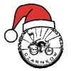 Logo secji rowerowej w&nbsp;czapce Mikołaja