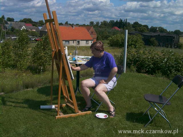 Artysta w trakcie pracy