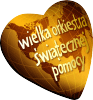 Logo WOŚP Serce z napisem Wielka Orkiestra Świątecznej Pomocy