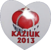 Miniatura Szare serce z koroną i napisem Kaziuk 2013