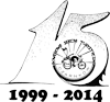 Logo Rowerowej Sekcji Turystycznej wpisane w liczbę piętnaście