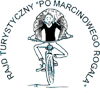 Logo rajdu Rowerzysta z olbrzymim rogalem na ramionach