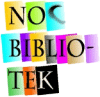 Minitura Kolorowe kwadraty z napisem Noc bibliotek