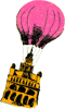 Miniatura Budynek jako kosz lecącego balonu