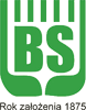 Logo Banku Spółdzielczego Litery BS wpisane w kłos zboża