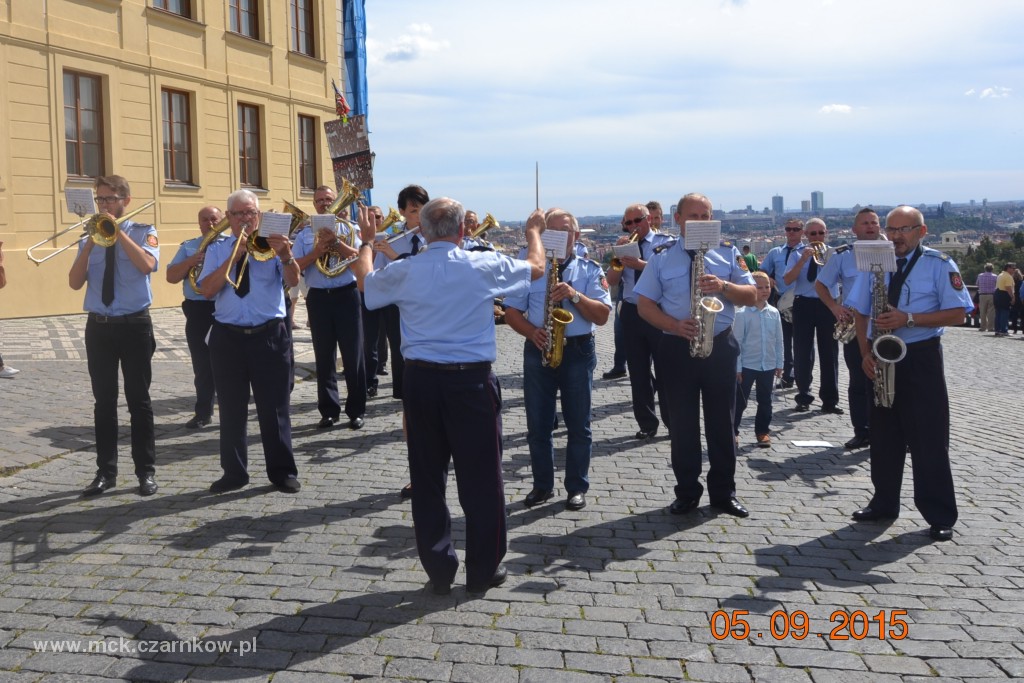 Czarnkowska Orkiestra Dęta podczas koncertu w Pradze