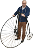 Miniatura Rowerzysta na bicyklu