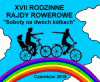 Dwoje rowerzystów na tęczy