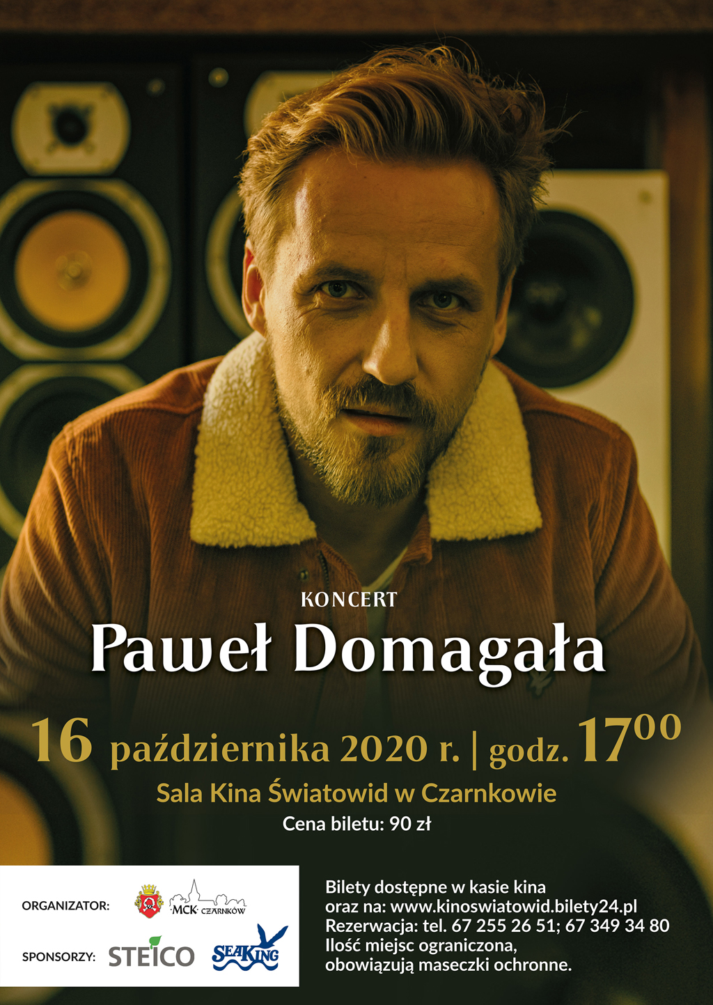 Plakat koncertu Pawła Domagały