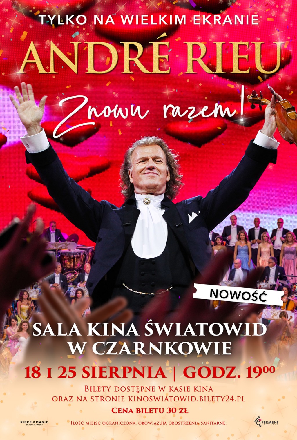 Plakat zapowiadający występ André Rieu