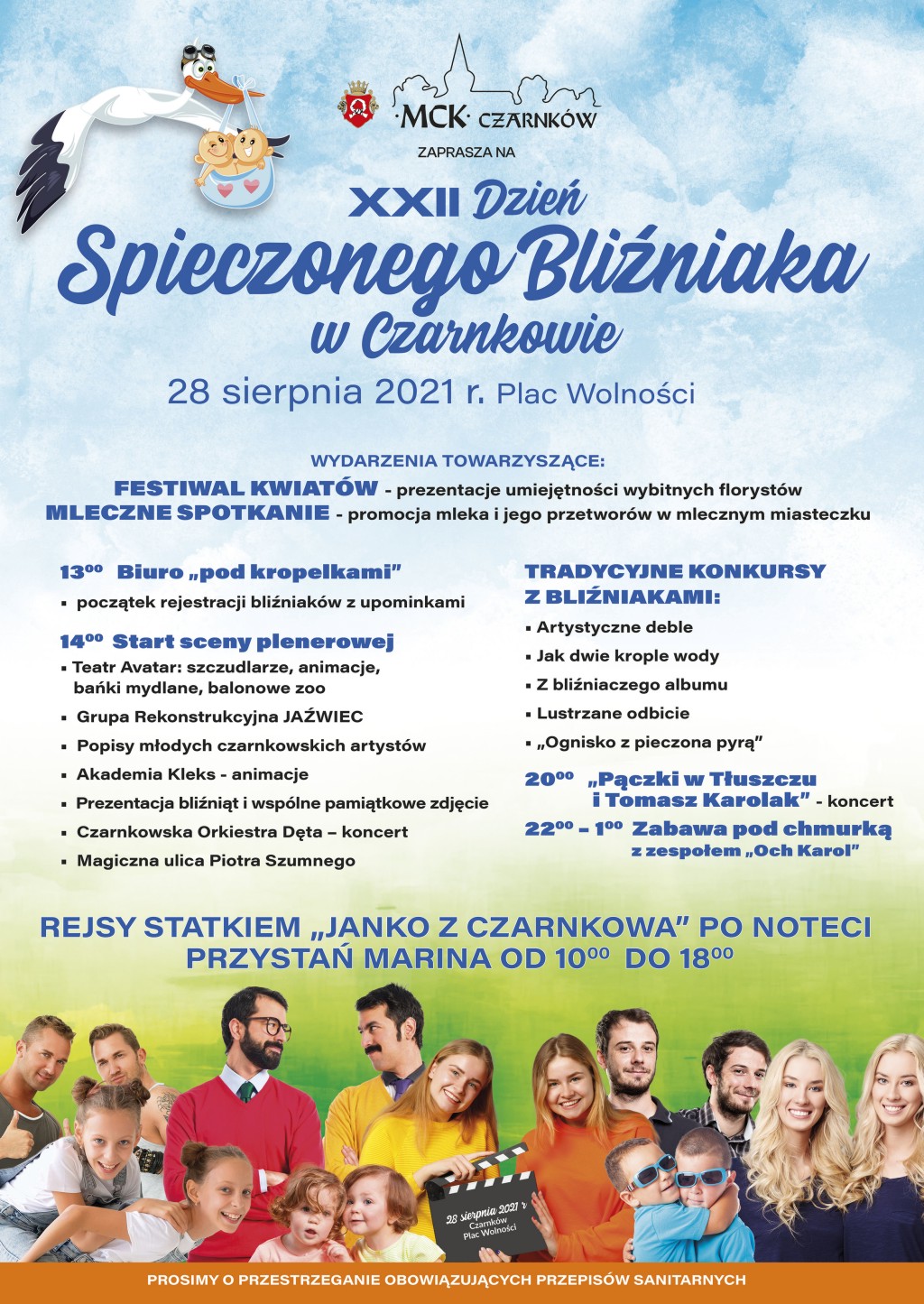 Plakat Dzień Spieczonego Blixniaka Plakat z informacjami na temat Dnia Spieczonego Bliźniaka