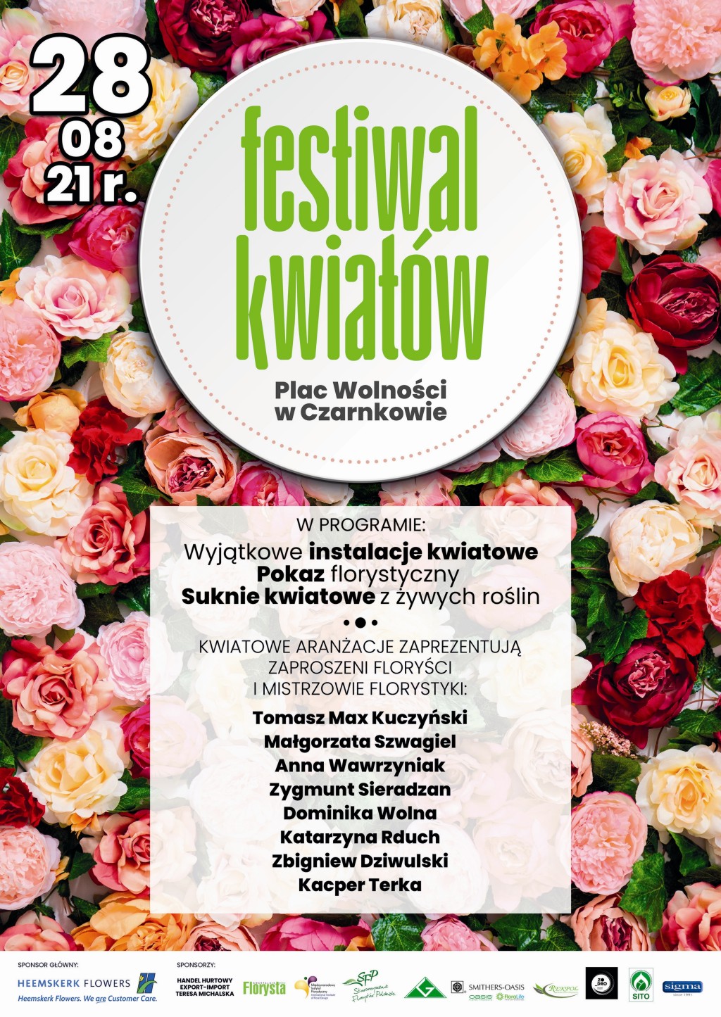 Plakat zapowiadający Festiwal kwiatów