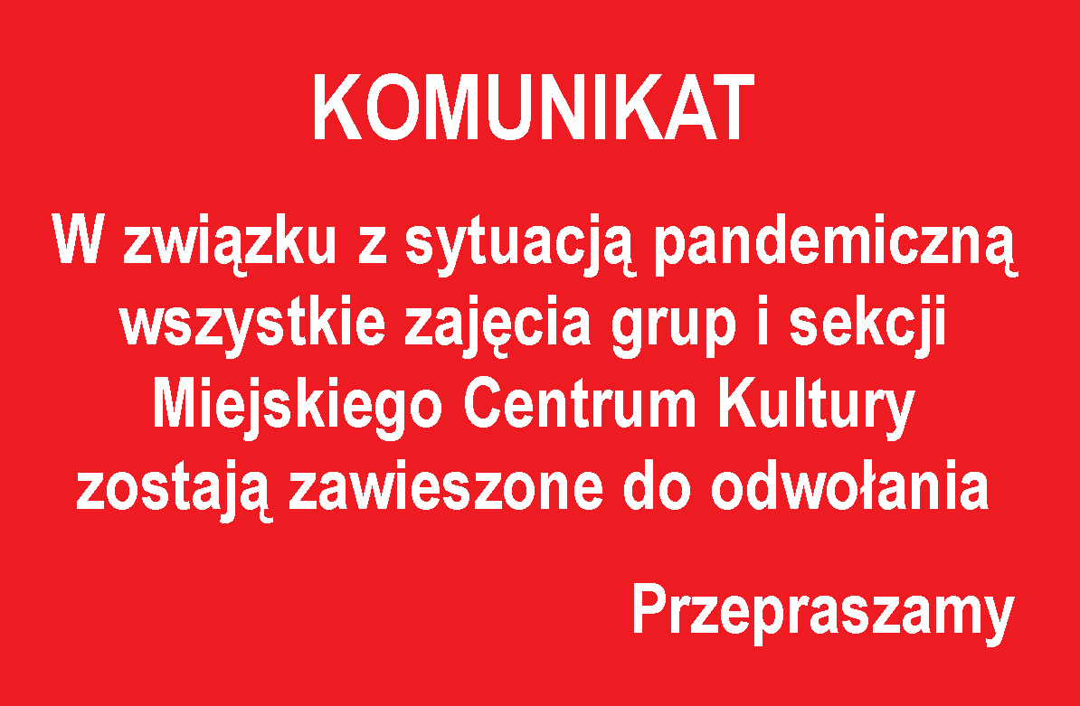 Komunikat o odwołaniu zajęć