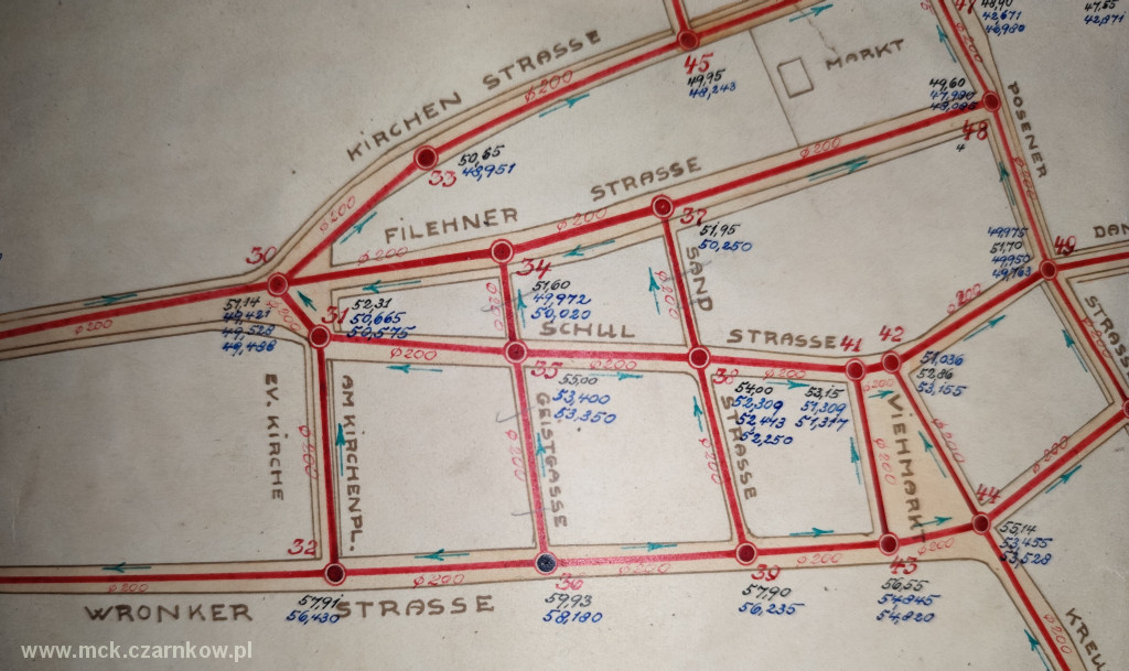 Mapa ścisłego centrum Czarnkowa