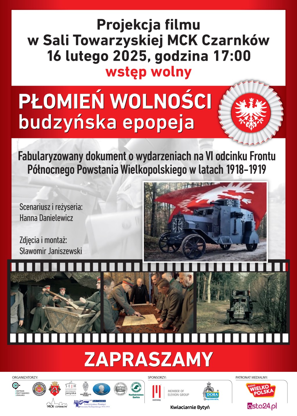 Program obchod&oacute;w 106. rocznicy zakończenia zwycięskiego powstania wielkopolskiego w&nbsp;Czarnkowie