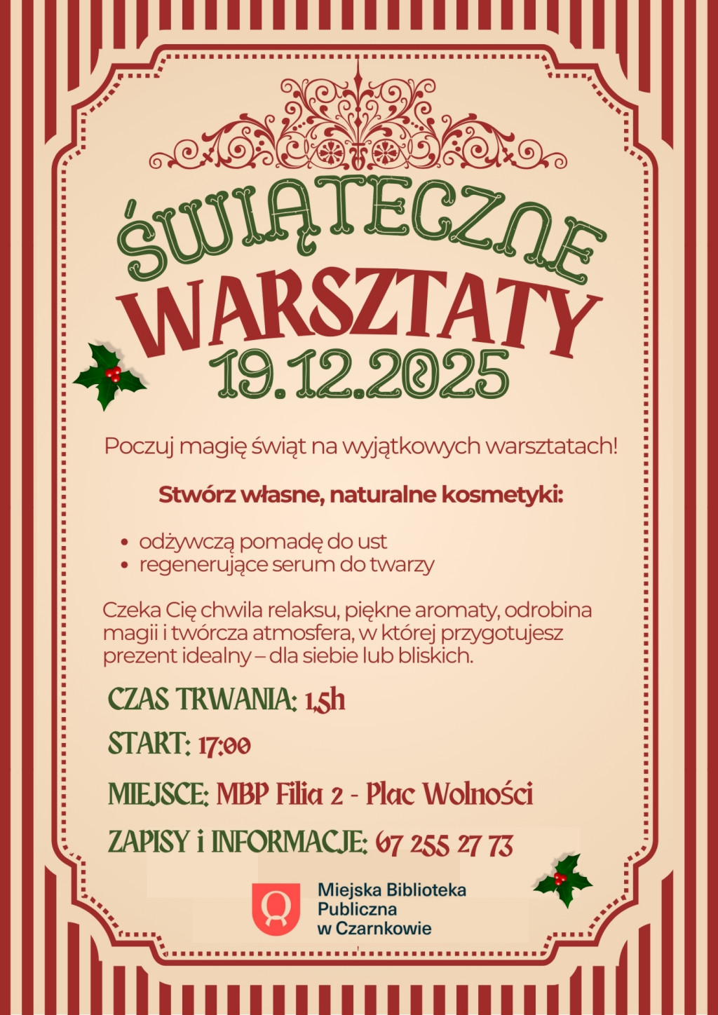 Treść plakatu z&nbsp;grafiką świątecznej rośliny