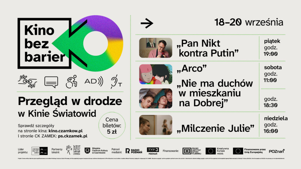 Treść afisza ze zdjęciami z&nbsp;zapowiadanych film&oacute;w