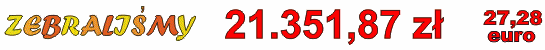 Zebraliśmy 21.351,87 Zebraliśmy 21 tysięcy 351 złotych i 87 groszy