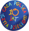 Tablica z napisem 10 lat