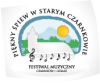 Logo Pięciolinia z nutami na tle czarnkowskiego kościoła