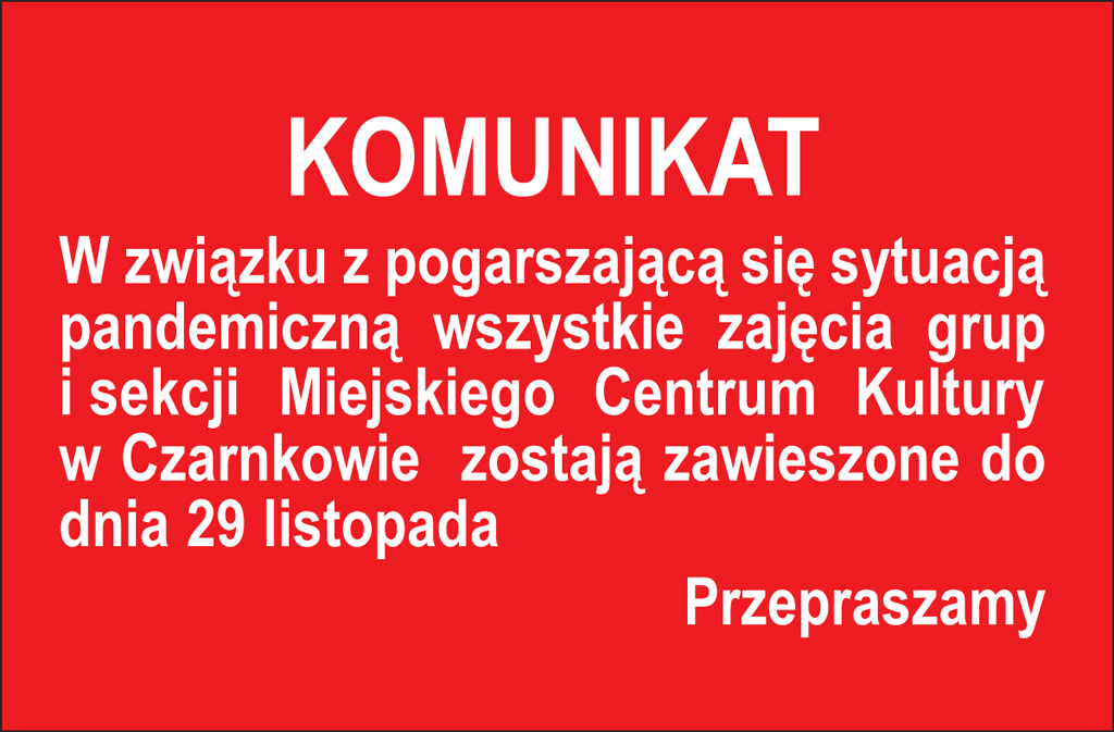 Zdjęcie do Komunikat