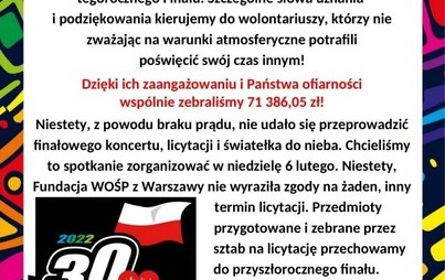 Zdjęcie do Na zakończenie WOŚP 2022