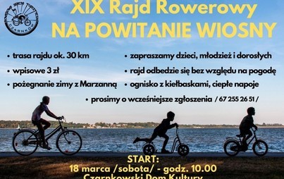 Zdjęcie do XIX Rajd Rowerowy &quot;Na powitanie wiosny&quot; 2023 - zapowiedź