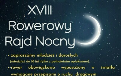 Zdjęcie do XVIII Rowerowy Rajd Nocny 2024 - zapowiedź