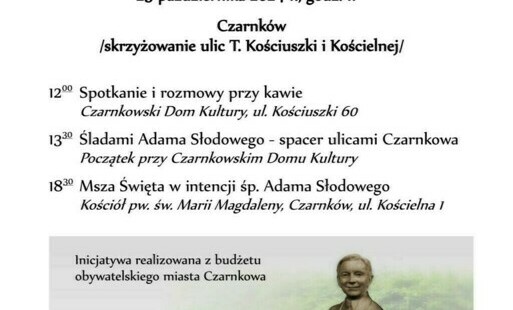 Zdjęcie do Odsłonięcie ławeczki Adama Słodowego 2024 - zapowiedź