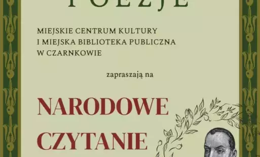Treść plakatu opatrzona grafiką Jana Kochanowskiego
