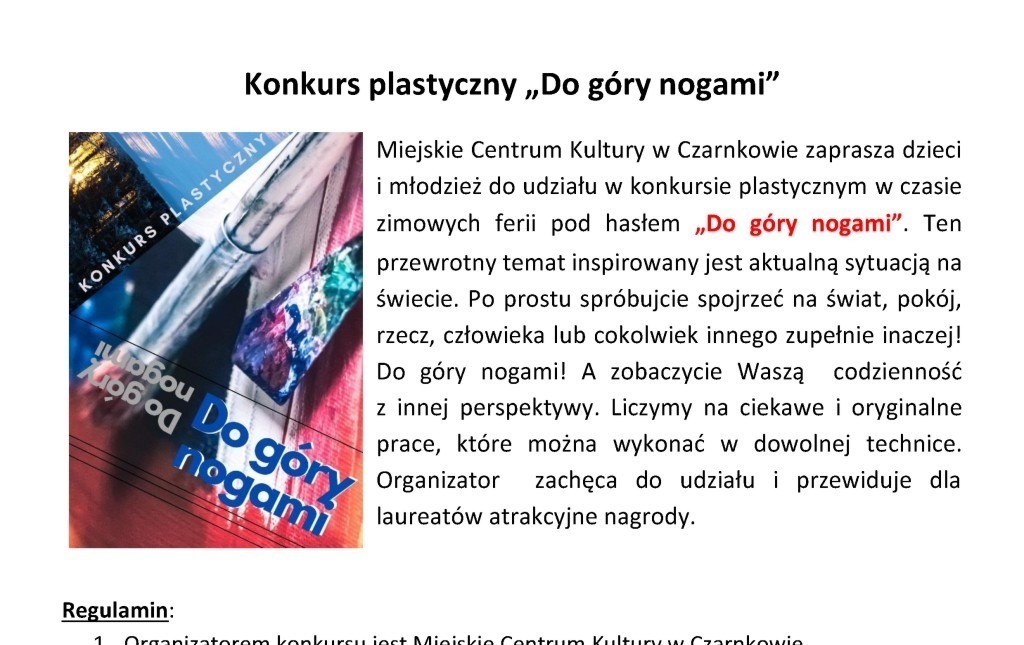 Zdjęcie do "Do g&oacute;ry nogami" 2021