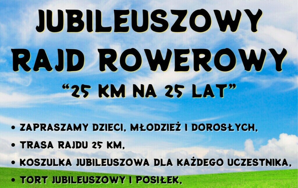 Zdjęcie do Jubileuszowy rajd rowerowy 2024 - zapowiedź