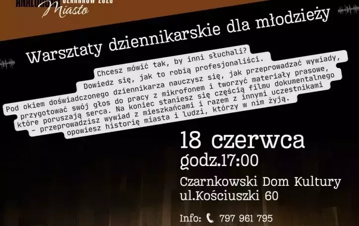 Zdjęcie do Warsztaty dziennikarskie dla młodzieży 2025 &ndash; zapowiedź