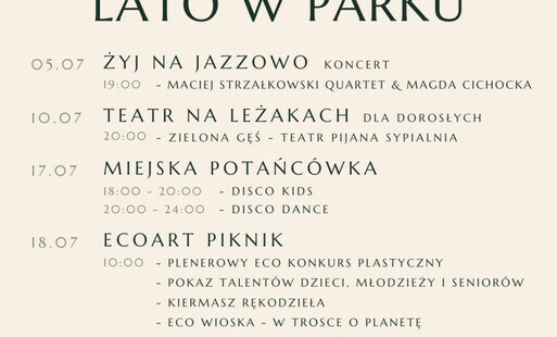 Treść plakatu z grafiką kwiatów