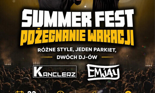 Treść plakatu z fotografią dwóch mężczyzn w planie bliskim z słuchawkami oraz fotografią tłumu ludzi